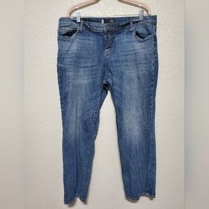 KUT from the Kloth Catherine Ankle Straight Leg Blue Denim Jeans Women's Size 18